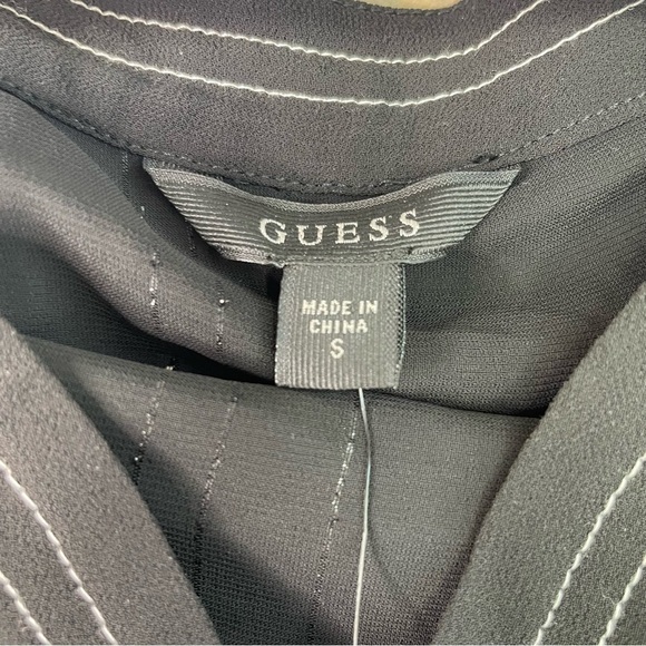 Guess Cherelle Cold Shoulder Tiered Ruffle Blouse - Picture 9 of 11